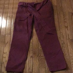 Loft Modern Burgundy Ankle Pants.